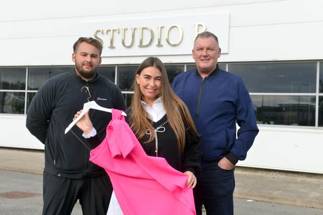 Popular Studio B clothes shop expands to Spectrum Business Park, Seaham. Family from left Sam Smith, Sara Stafford and John Cornforth.