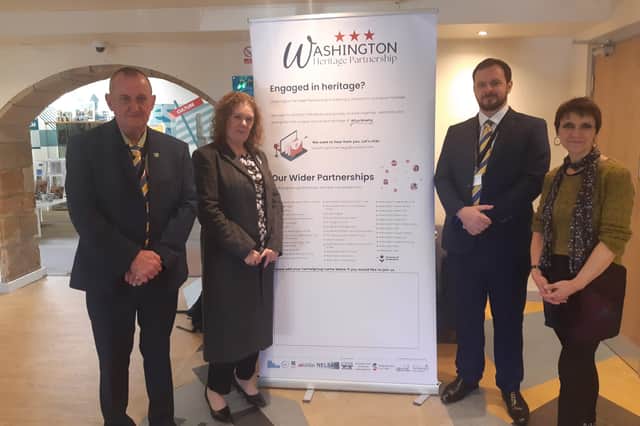 (left to right) Cllr Jimmy Warne, Cllr Linda Williams, Cllr Sean Laws and Dr Jude Murphy have been explaining some of the early plans for the Washington 60 birthday celebrations.