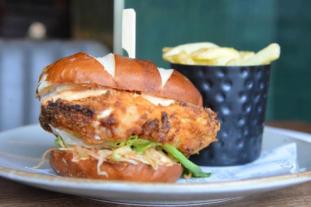 Chicken burger from the new lunch menu at These Things Happen