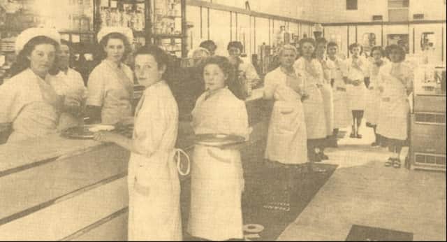 Waitresses waiting to serve at Notarianni's.