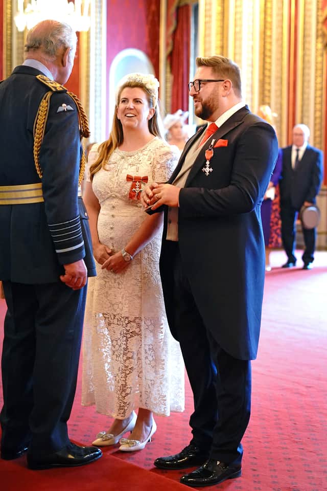 Emma Petrucci and Sergio Petrucci are made Members of the Order of the British Empire by King Charles III 