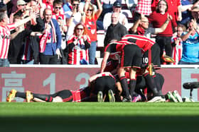 Jermaine Defoe smashed home a volley on the stroke of half-time (Image: Getty Images)