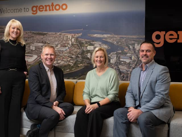  (L-R) Louise Bassett, Nick Forbes CBE, Morven Smith, Andrew Lister. Picture issued by Gentoo.