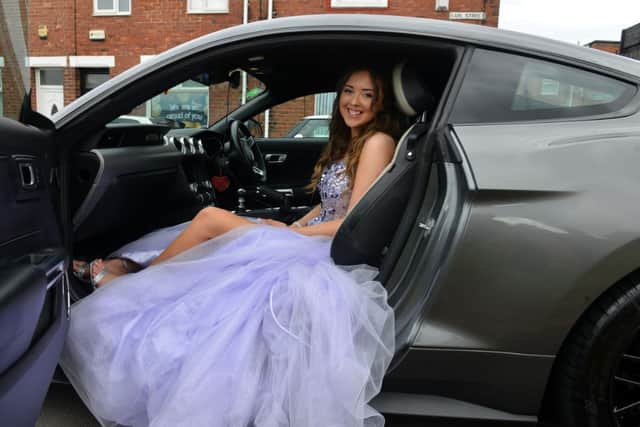 Kayleigh on her prom day earlier this year.
