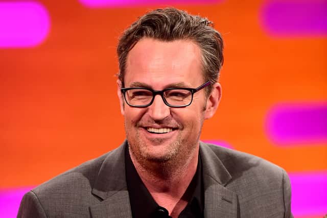 PA file photo dated 14/01/16 of actor Matthew Perry during filming of the Graham Norton Show at The London Studios, south London. 