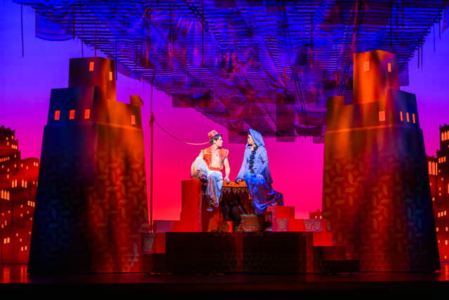 Gavin Adams (Aladdin), Desmonda Cathabel (Jasmine) in the UK & Ireland tour of Aladdin