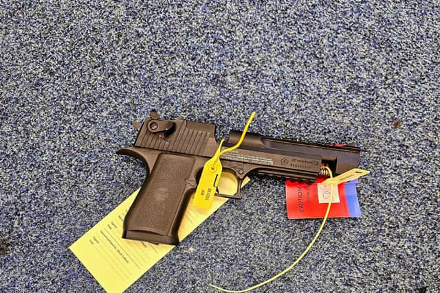 An imitation firearm was seized