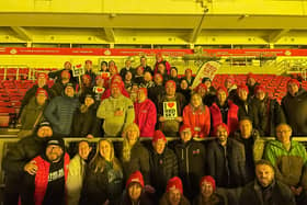Business and charity leaders taking part in the CEO Sleepout at the Stadium of Light.