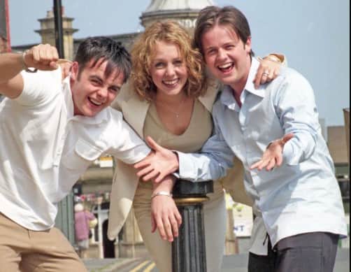 Anthony McPartlin and Declan Donnelly with Clare Buckfield.
They were pictured at the photocall for the Sunderland Empire panto in 1995.