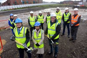 The ground-breaking ceremony for the city's new Eye Hospital.