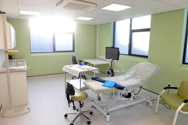 A medical examination room at the centre