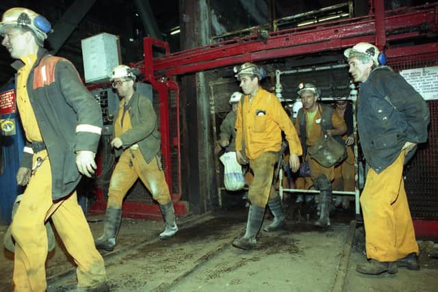 The last shift at Wearmouth Colliery in December 1993.
