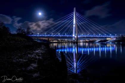 An icy blue Northern Spire bridge. Picture by Darren Cheverton