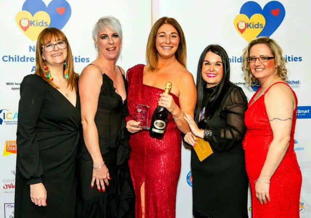 Fiona Simpson, centre, with some of her franchisees at the What’s on 4 Kids Awards 2023.
