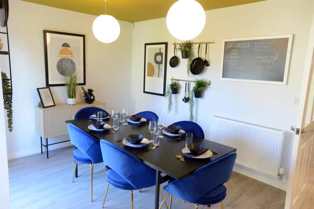 The properties all have open plan kitchen diners 