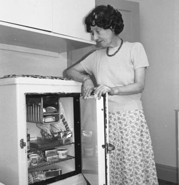 Margery Maughan and her long-lasting fridge.