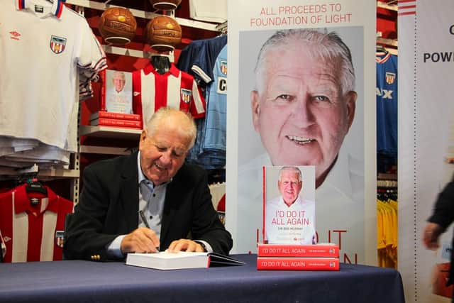 Sir Bob Murray at his last book signing.