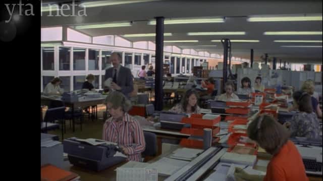 A hive of activity at the Pennywell offices in 1980. Photo: North East Film Archive