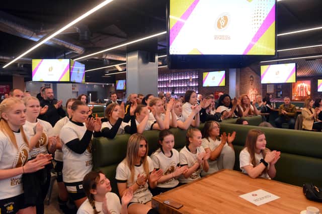 60 girls from Houghton Rugby Club were invited to the Stadium of Light for the announcement.