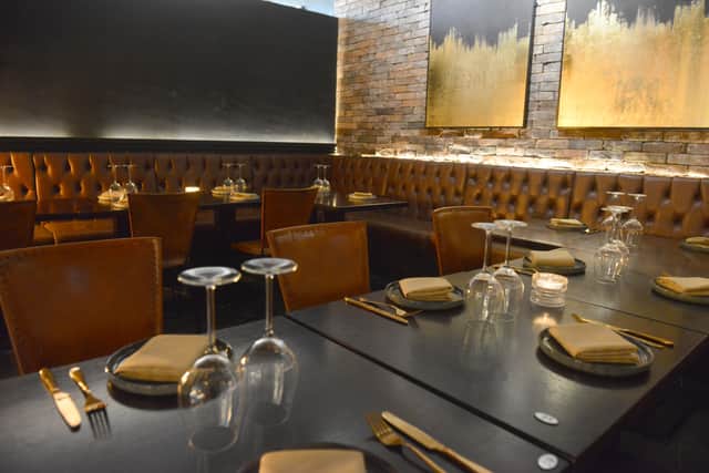 The restaurant also features a private dining room