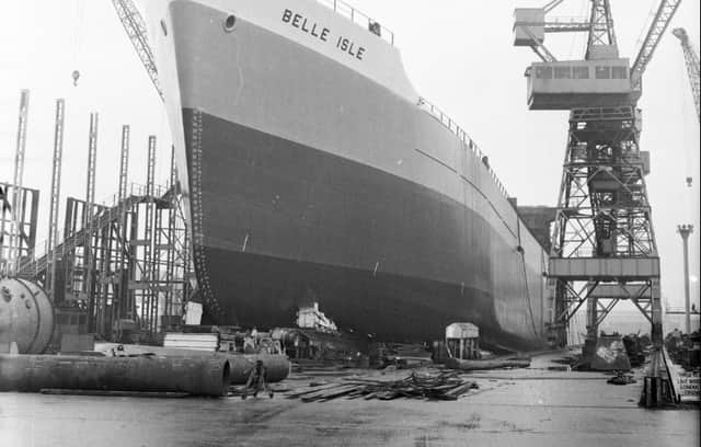 The  Southwick shipyard of the Austin and Pickersgill Group in 1971.