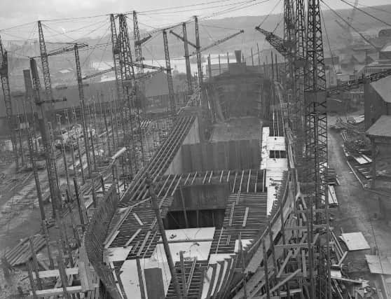 Pickersgills shipyard as it looked in Sunderland in 1957.