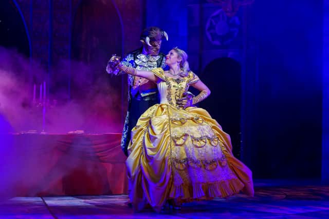 Samuel Wyn-Morris as The Beast and Olivia Birchenough as Belle