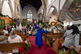 The nativity production which will be screened this Sunday by the BBC as part of Songs of Praise.
