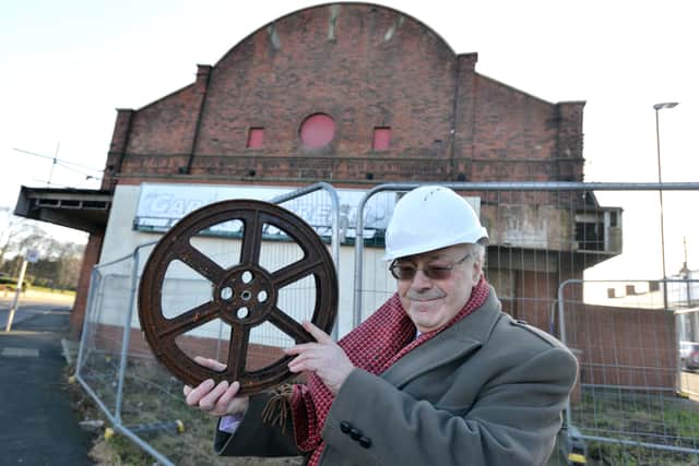  Former projectionist Bill Mather at the cinema in Ryhope before it was moved to Beamish