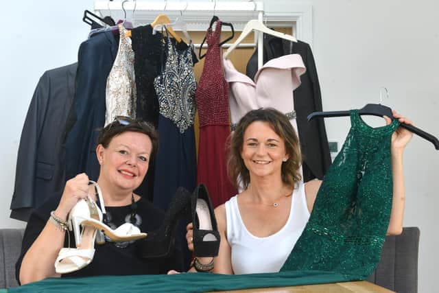 Paula Fowler, left and Melanie Munroe have launched their prom appeal to raise funds for Cancer Research UK.