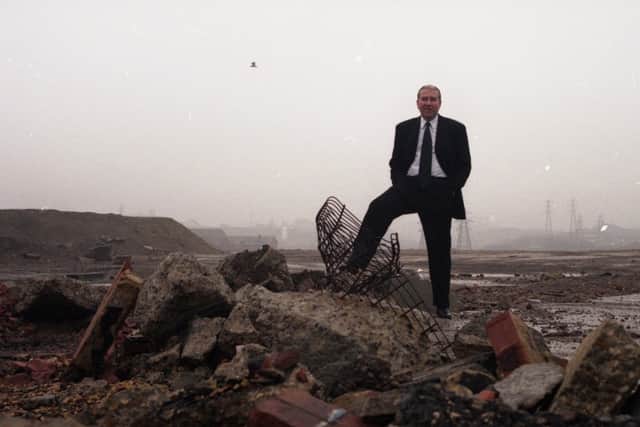 Bob Murray on a foggy Wearmouth pit site in 1995.