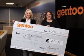 Louise Bassett, left, chief executive officer at Gentoo with Leigh Ann Thomson, operational development manager at Sunderland Mind.