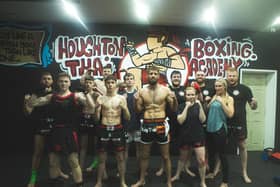 Houghton Thai Boxing Academy, with head coach Jake Thirlaway, centre.