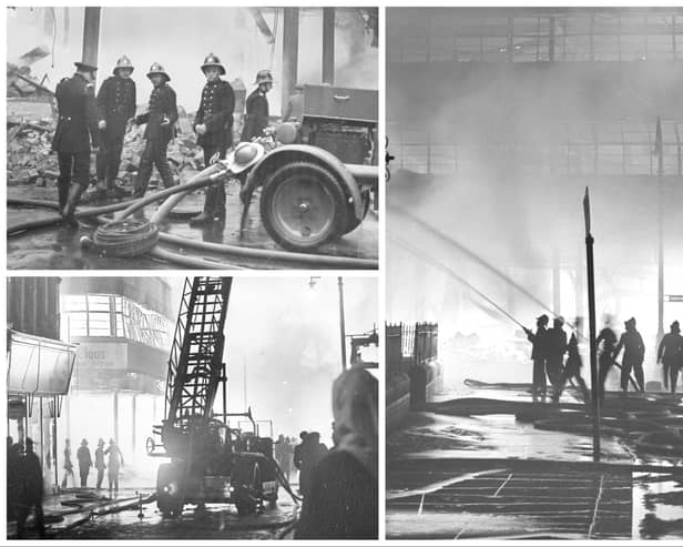 A devastating night in Sunderland history as Joplings is wrecked by fire.