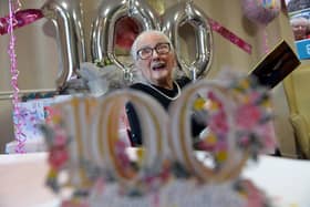 Doreen Fairhurst celebrates her 100th birthday at The Laurels Care Home, Hetton