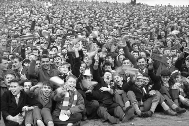 A packed Roker Park for the 1961 6th round game against Spurs.