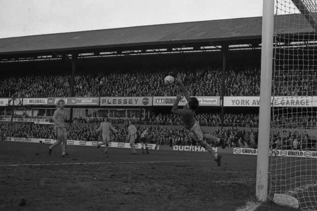 A flying save from the Millwall keeper against Sunderland in 1974.