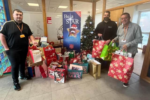 Presents being collected from Grace House.