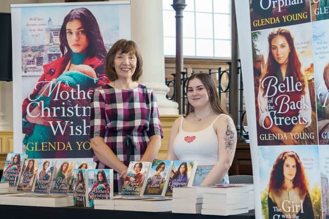 Author Glenda Young pictured with University of Sunderland student Grace-Mae Carpenter at the launch of her new book at 17Nineteen. 
