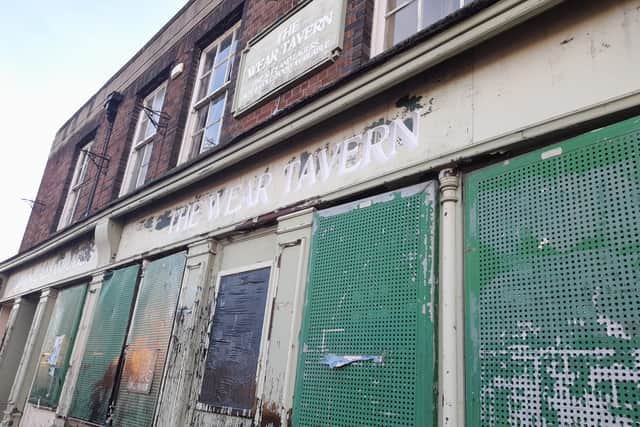 The current condition of the former Wear Tavern on Pallion Road.