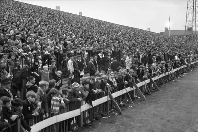 A packed Roker End in the 1960s. Plenty of young fans are pictured in the crowd.