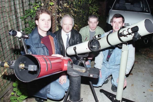 Sunderland Astronomical Society members, left to right: Dave Newton, Jeff Lashley, Don Simpson and Tom Crann.