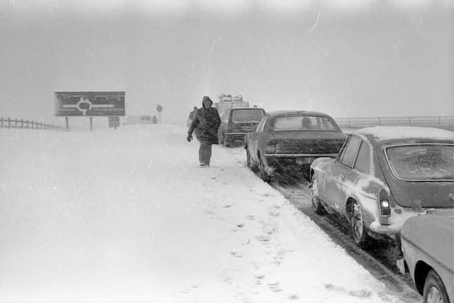 Struggling to cope on the roads in the winter of 1979.