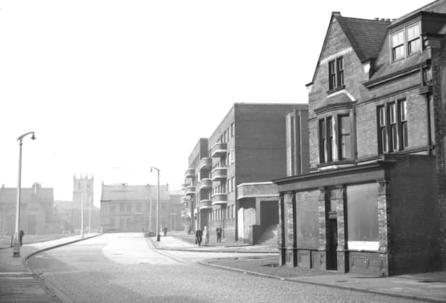 Burleigh Garths in the background - and the Prospect Row Mission in front of it - in September 1954.