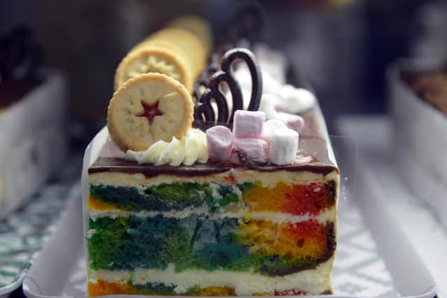 One of the home-made cakes at Paticake Patisserie