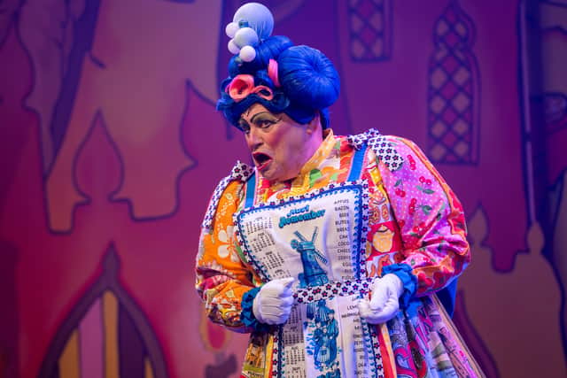 Ray Spencer in Aladdin, The Customs House panto of 2023/2024