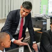 Prime Minister Rishi Sunak visits Haughton Academy in Darlington to outline plans for the banning of single use vapes