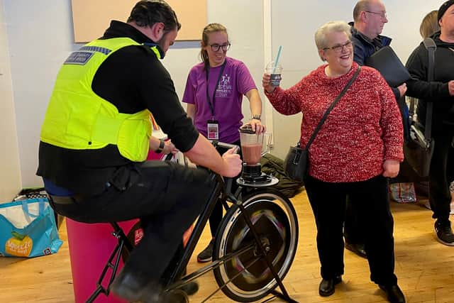Smoothies were on offer at the launch of the new wellbeing hub run by Active Families North East.