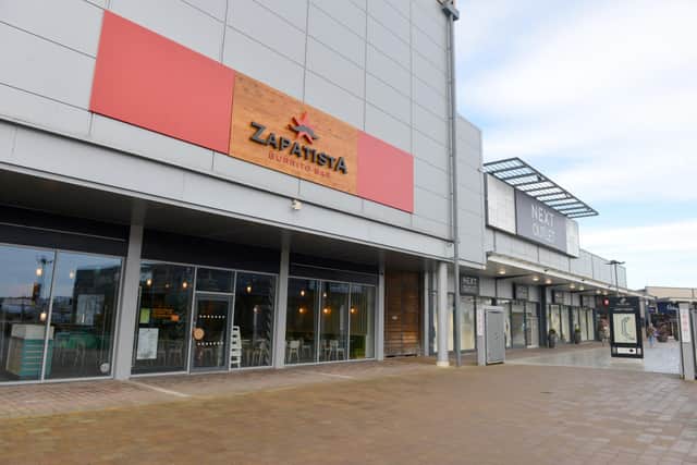 Zapatista is at the cinema end of the shopping outlet
