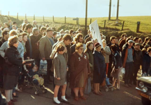 Bob and Juliana Heron joined the march as the miners of Eppleton returned to work after the strike.
